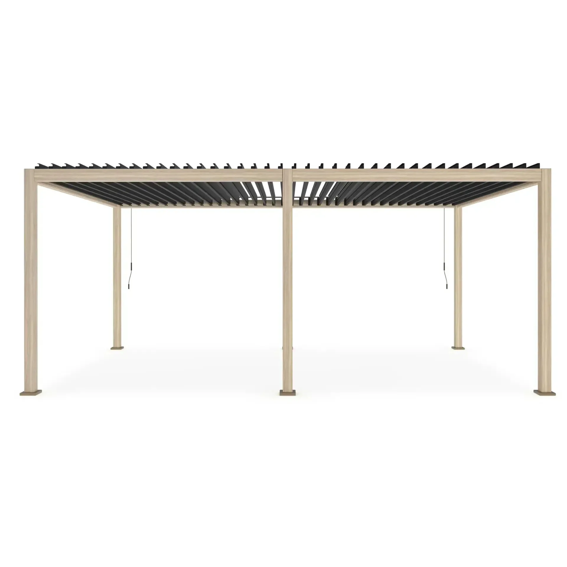 Zadaszenie tarasu - pergola OCEAN 600x360 Bizzotto drewnopodobne aluminium