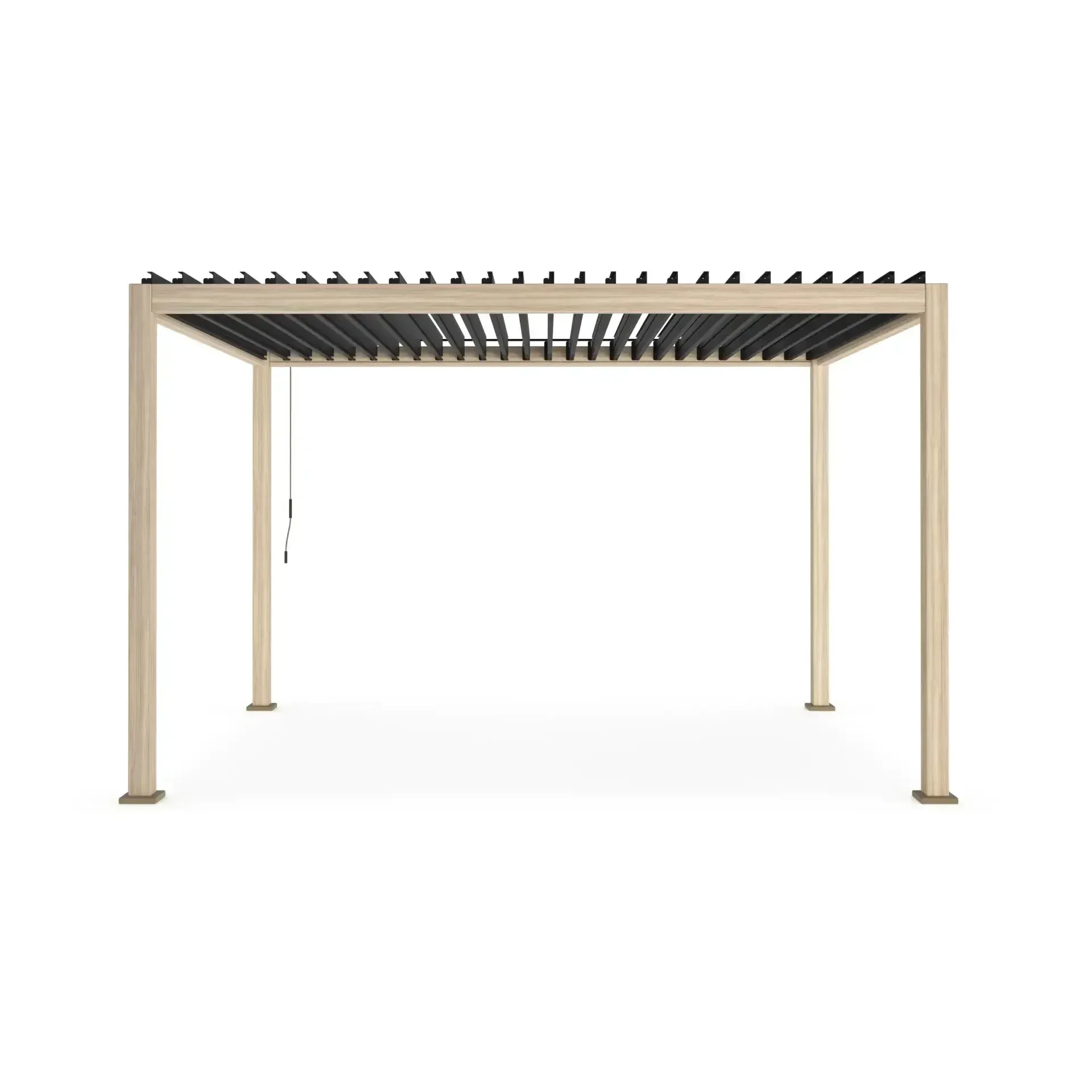 Zadaszenie tarasu - pergola OCEAN 400x300 Bizzotto drewnopodobne aluminium