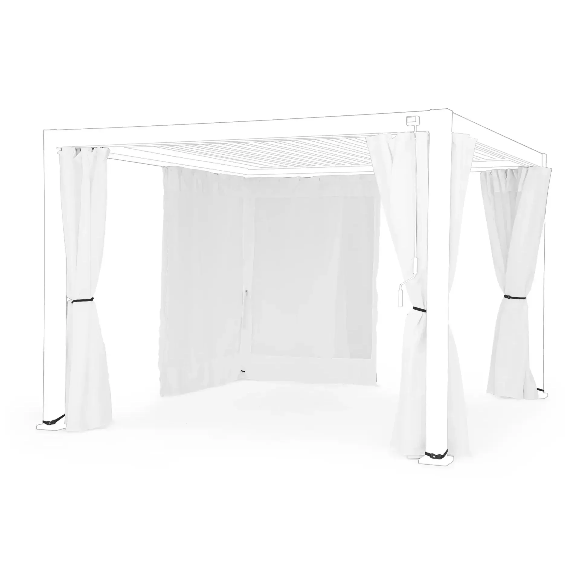 Zasłona do pergoli OCEAN 344 Bizzotto szara poliester