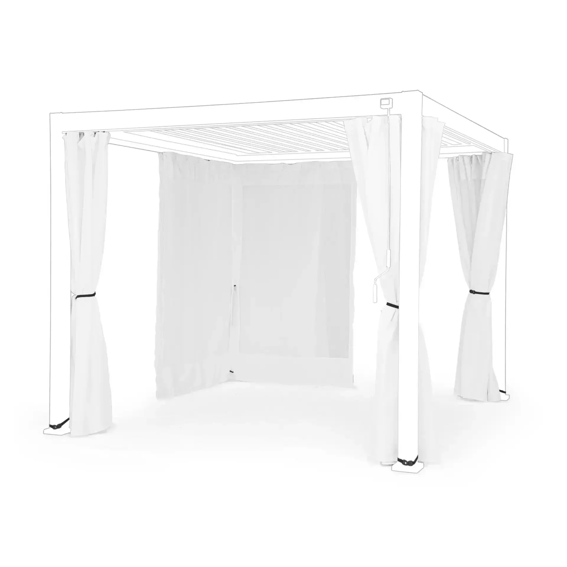 Zasłona do pergoli OCEAN 294 Bizzotto biała poliester