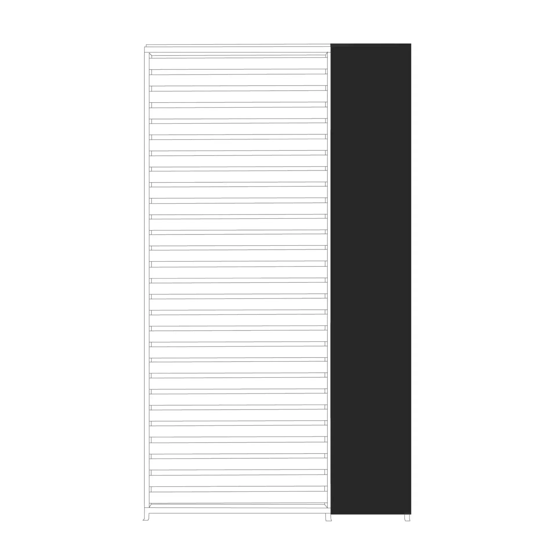 Panel żaluzjowy do pergoli OCEAN 30,9 Bizzotto antracytowy aluminium