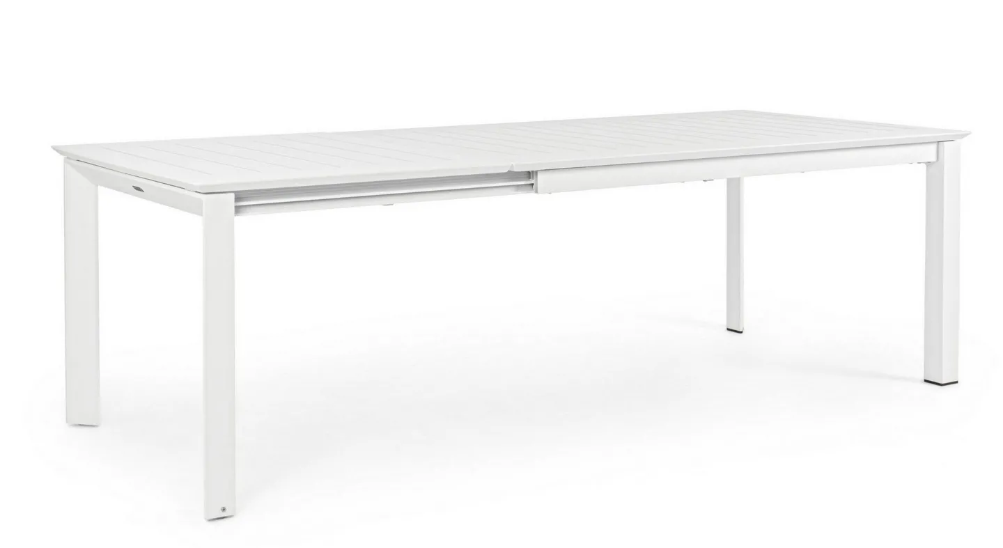 Stół rozkładany ogrodowy Konnor CX 21 160-240x100 biały  aluminium