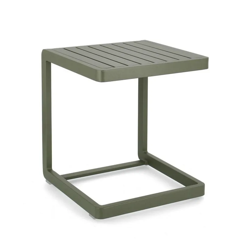 Stolik kawowy Konnor 40x40 zielony  aluminium