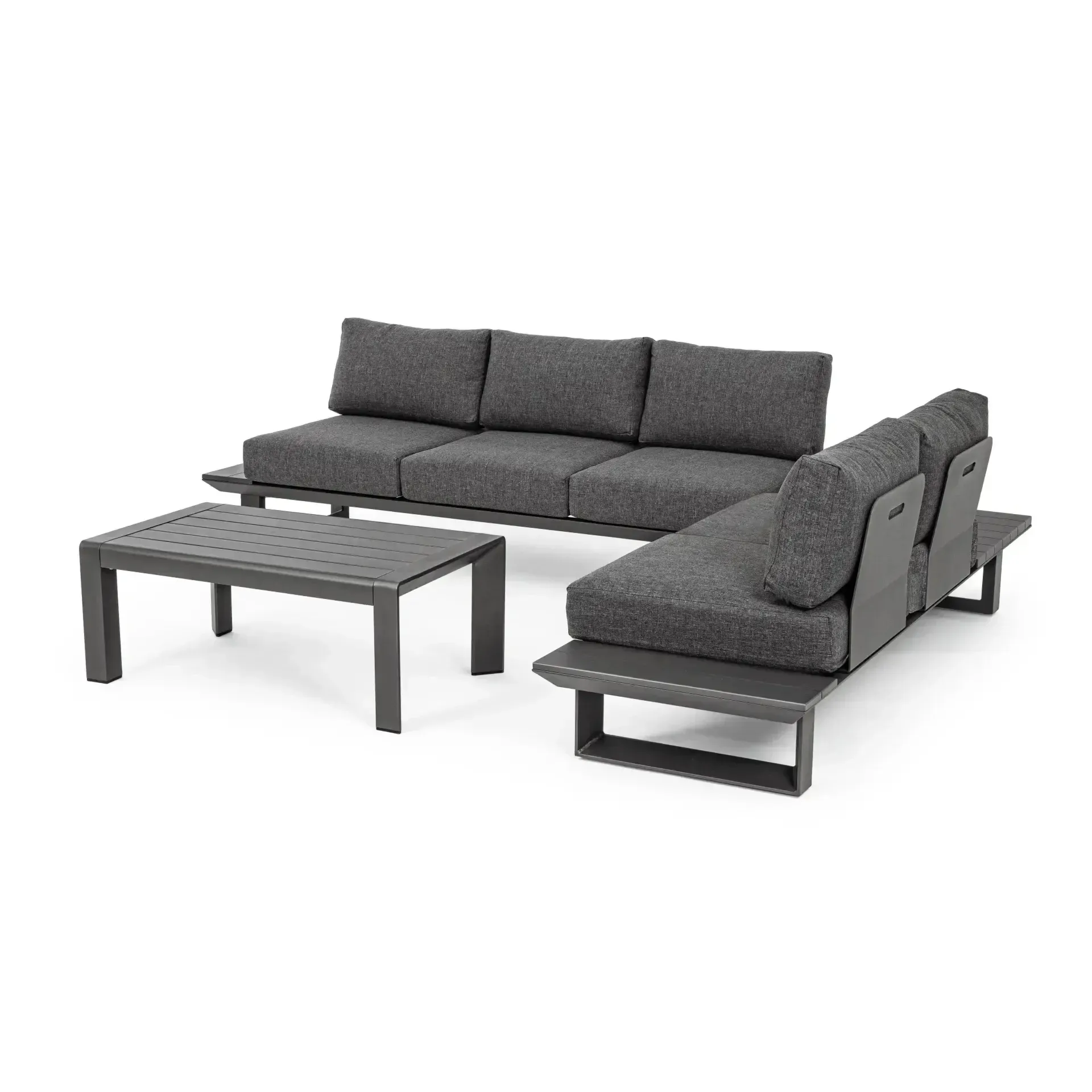 Narożnik ogrodowy KONNOR  Bizzotto antracytowy aluminium