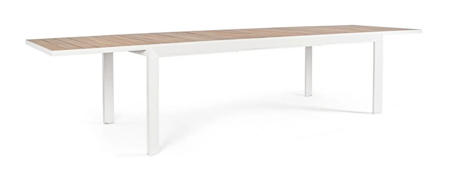 Stół rozkładany Belmar 220-340x100 - biały  aluminium
