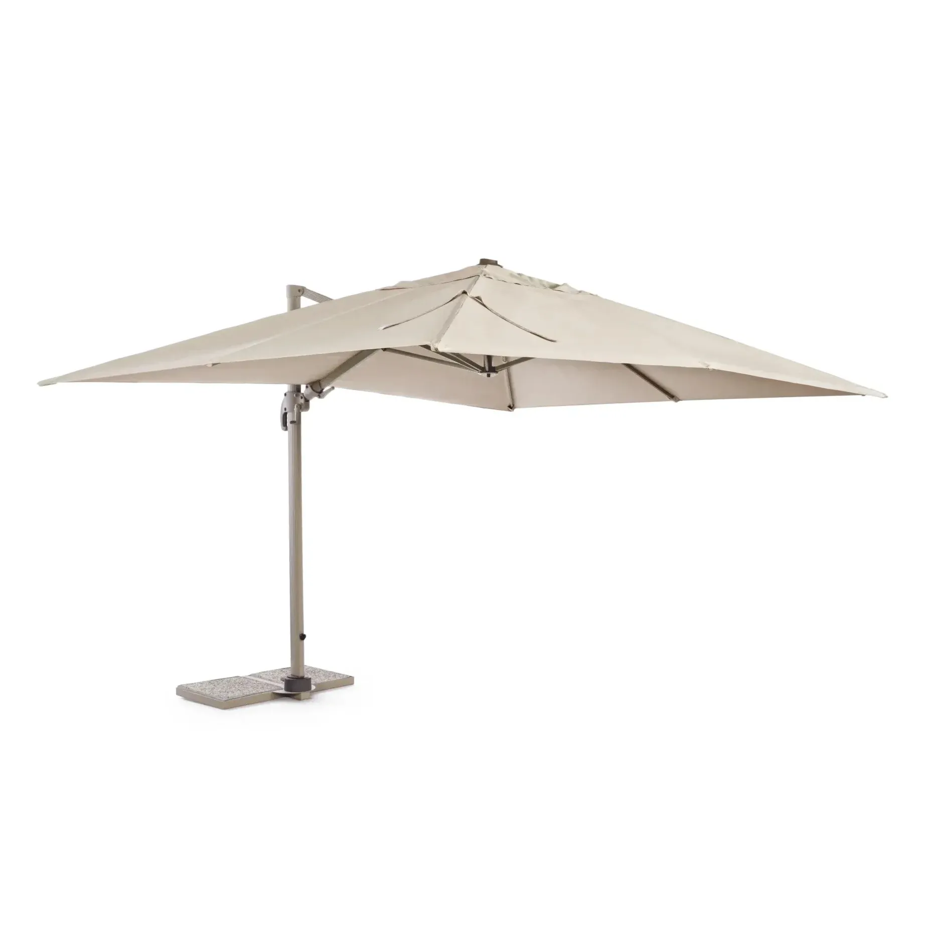 Prostokątny parasol basenowy SARAGOZZA 400x300 Bizzotto beżowy aluminium