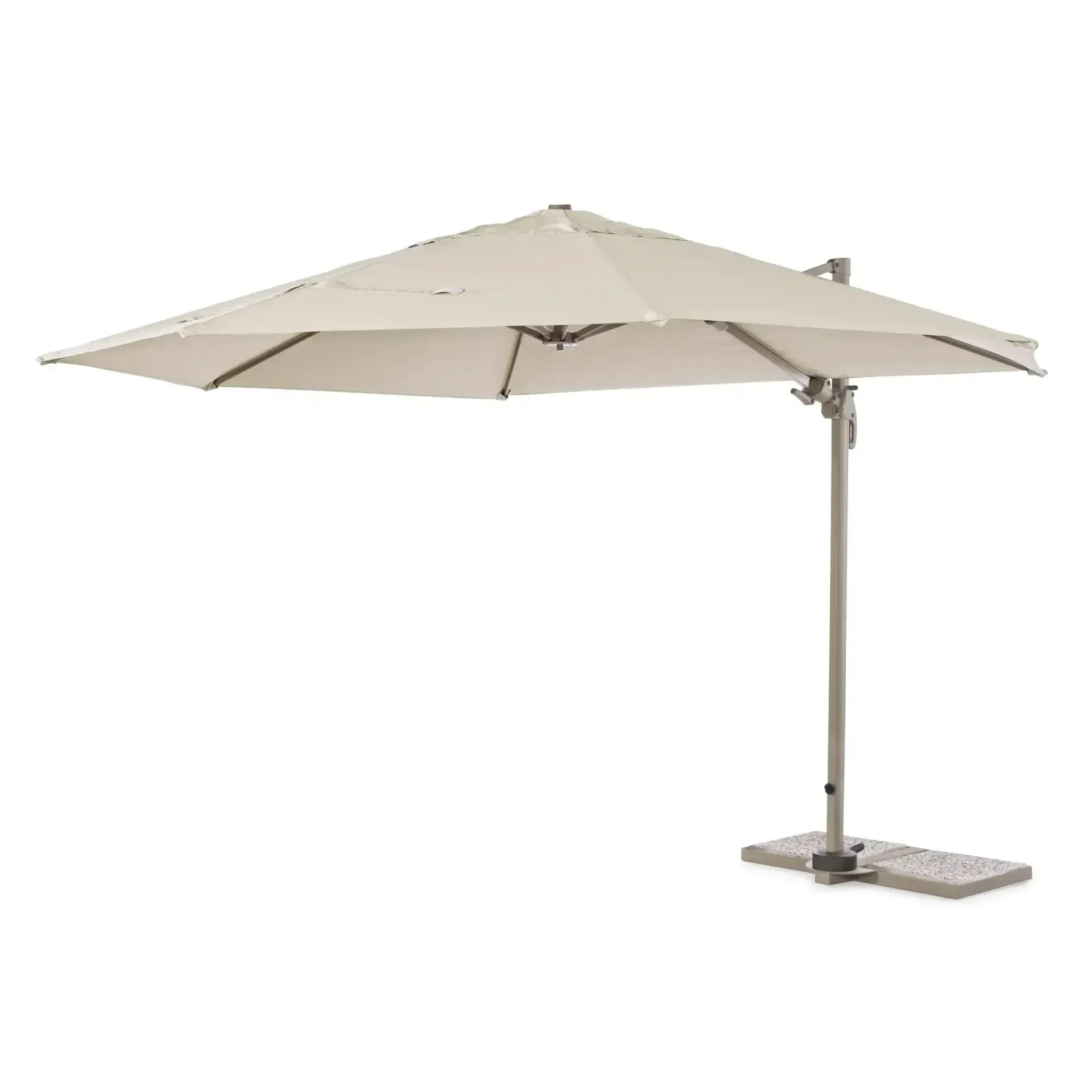 Okrągły parasol ogrodowy ORLAND Ø350 Bizzotto beżowy aluminium