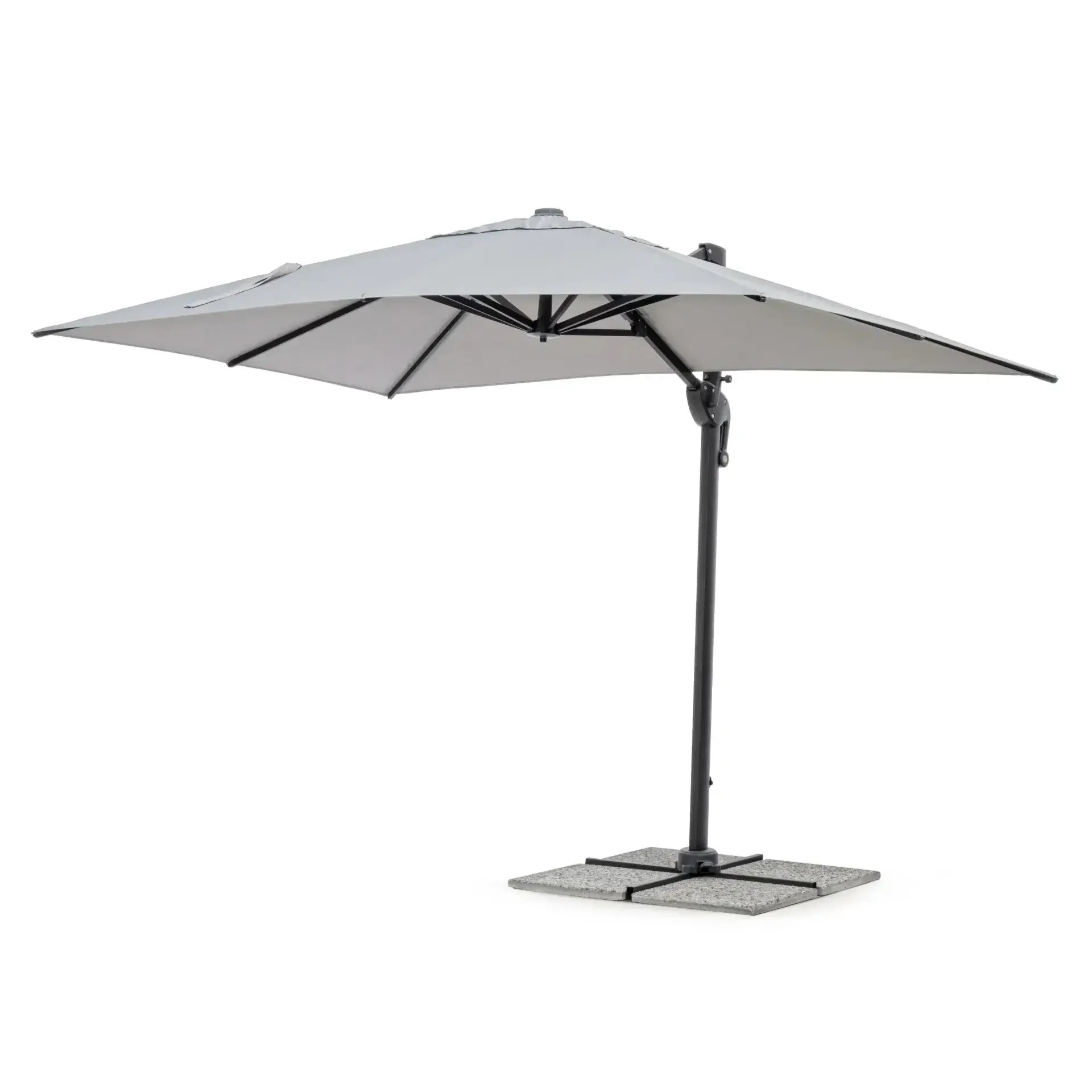 Parasol ogrodowy INES 200x300 Bizzotto szary aluminium
