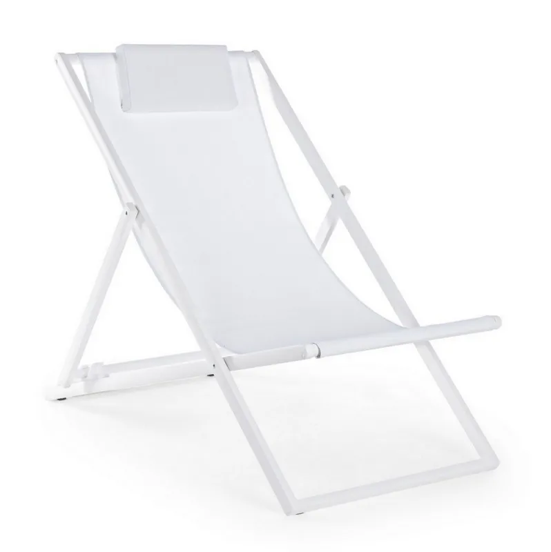 Leżak ogrodowy Taylor biały  textiline