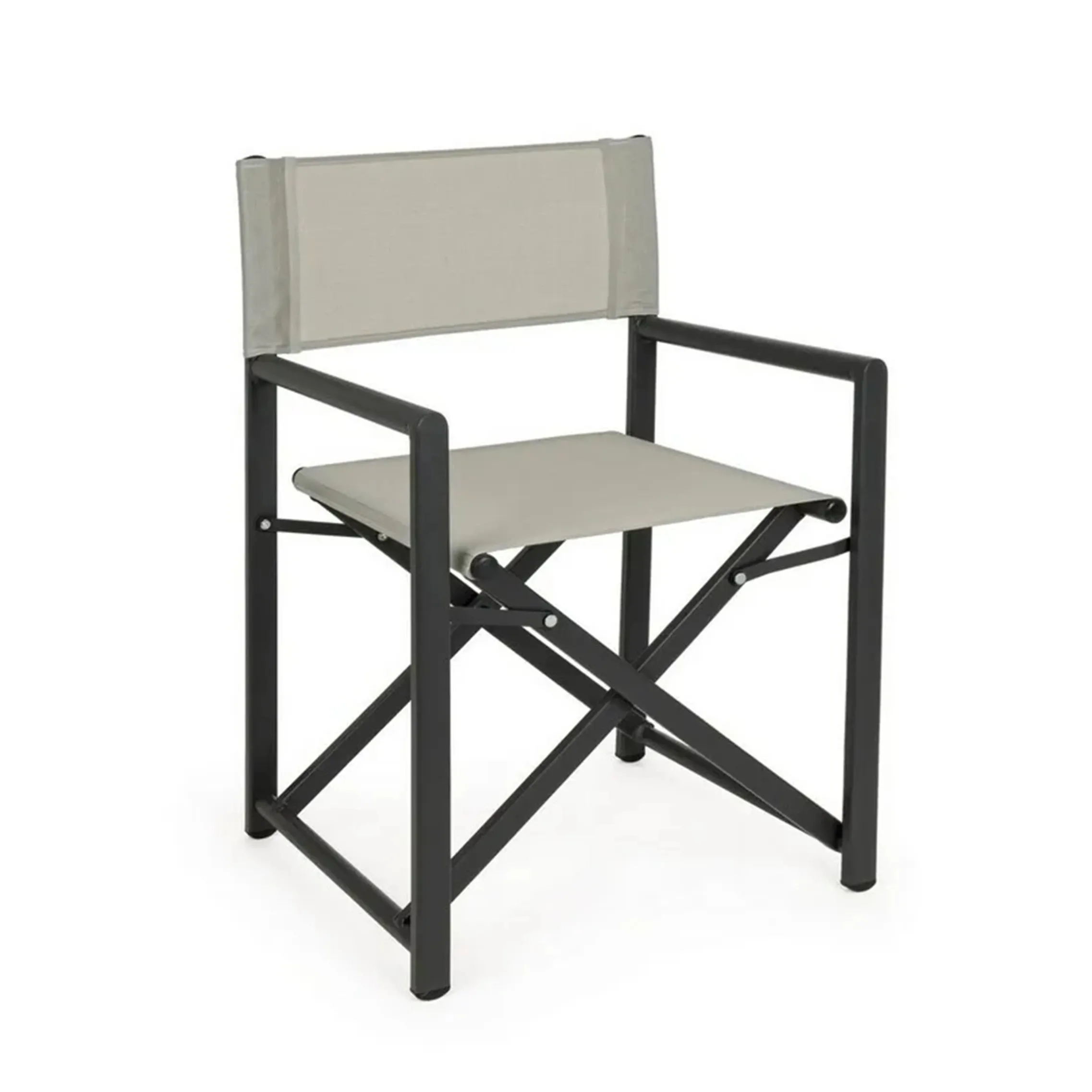 Krzesło reżyserskie Taylor - antracytowo - szare textiline