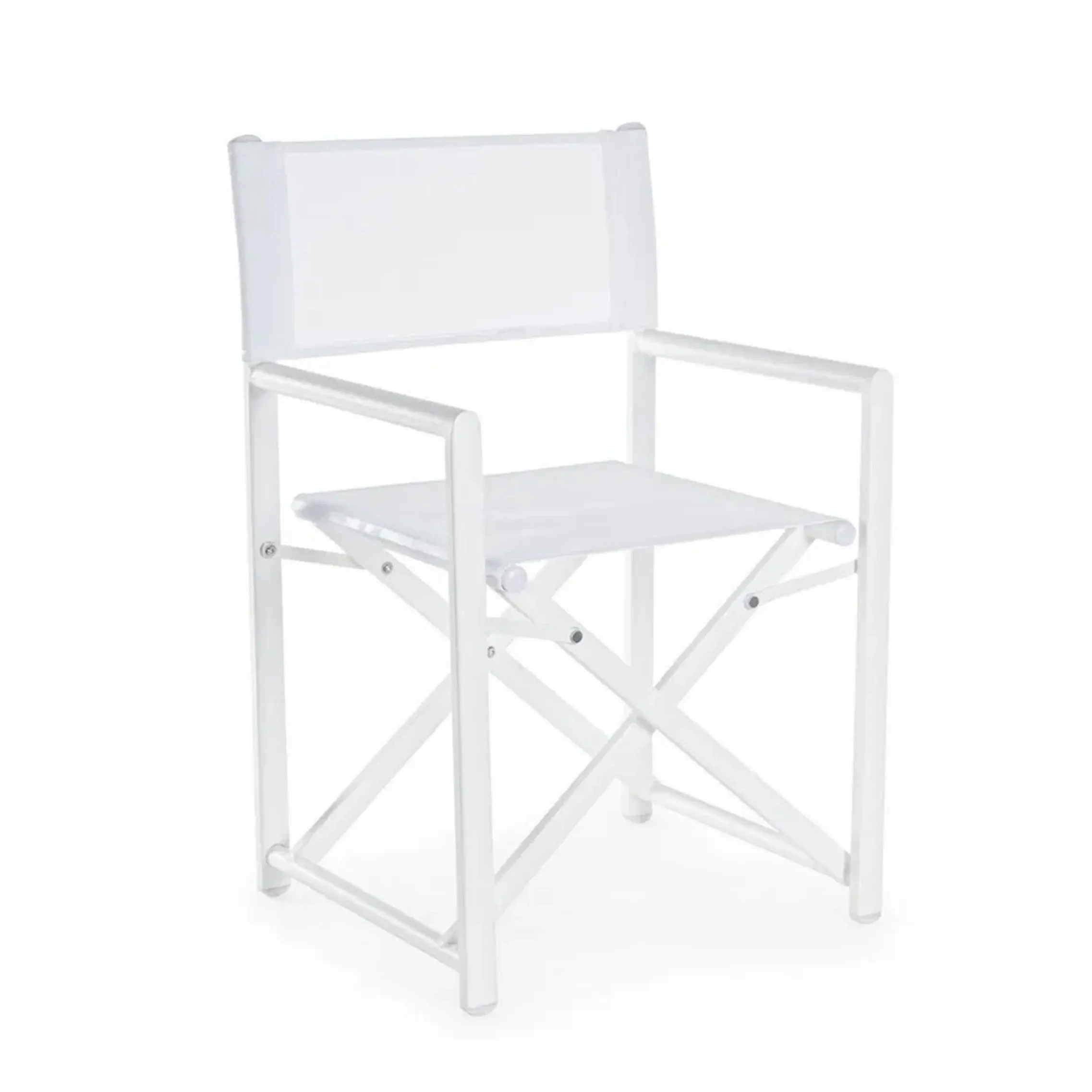 Krzesło reżyserskie Taylor - białe textiline