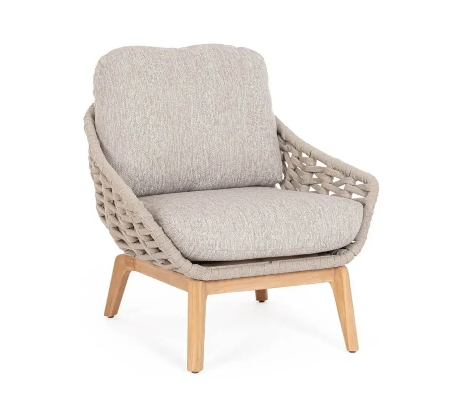 Fotel Tamires beżowy  poliester