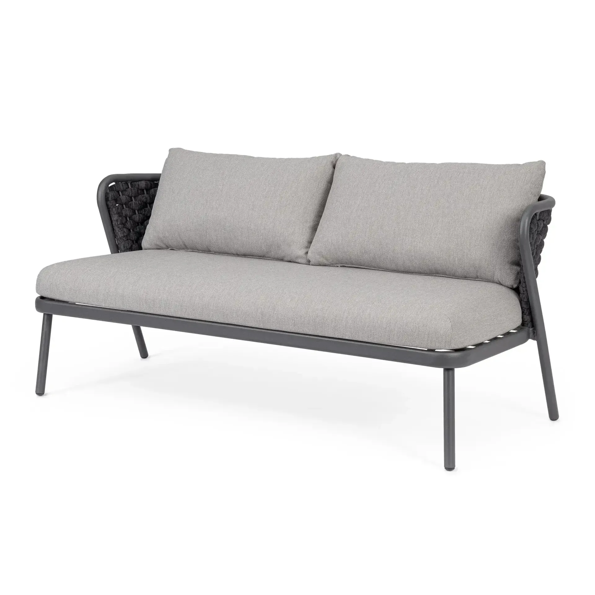 Sofa 2 osobowa HARLOW 165x77 Bizzotto szara aluminium