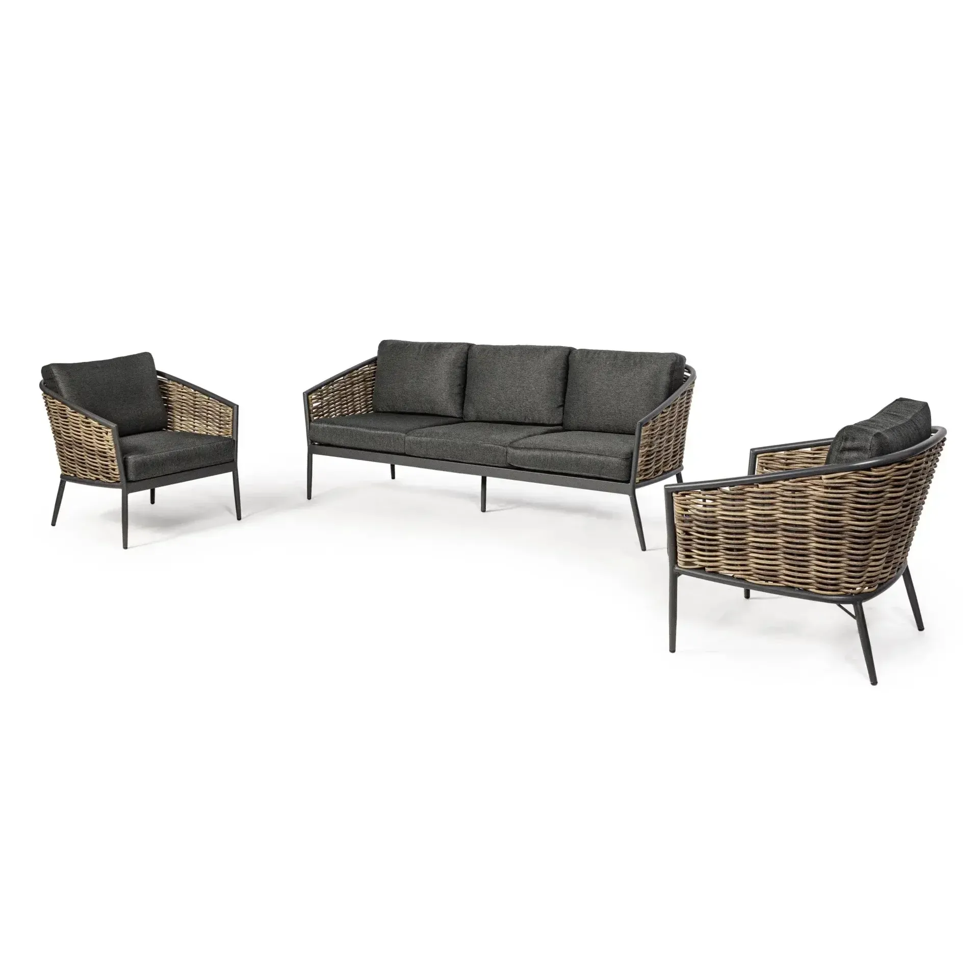 Zestaw mebli ogrodowych MARIBELA  Bizzotto antracytowy aluminium