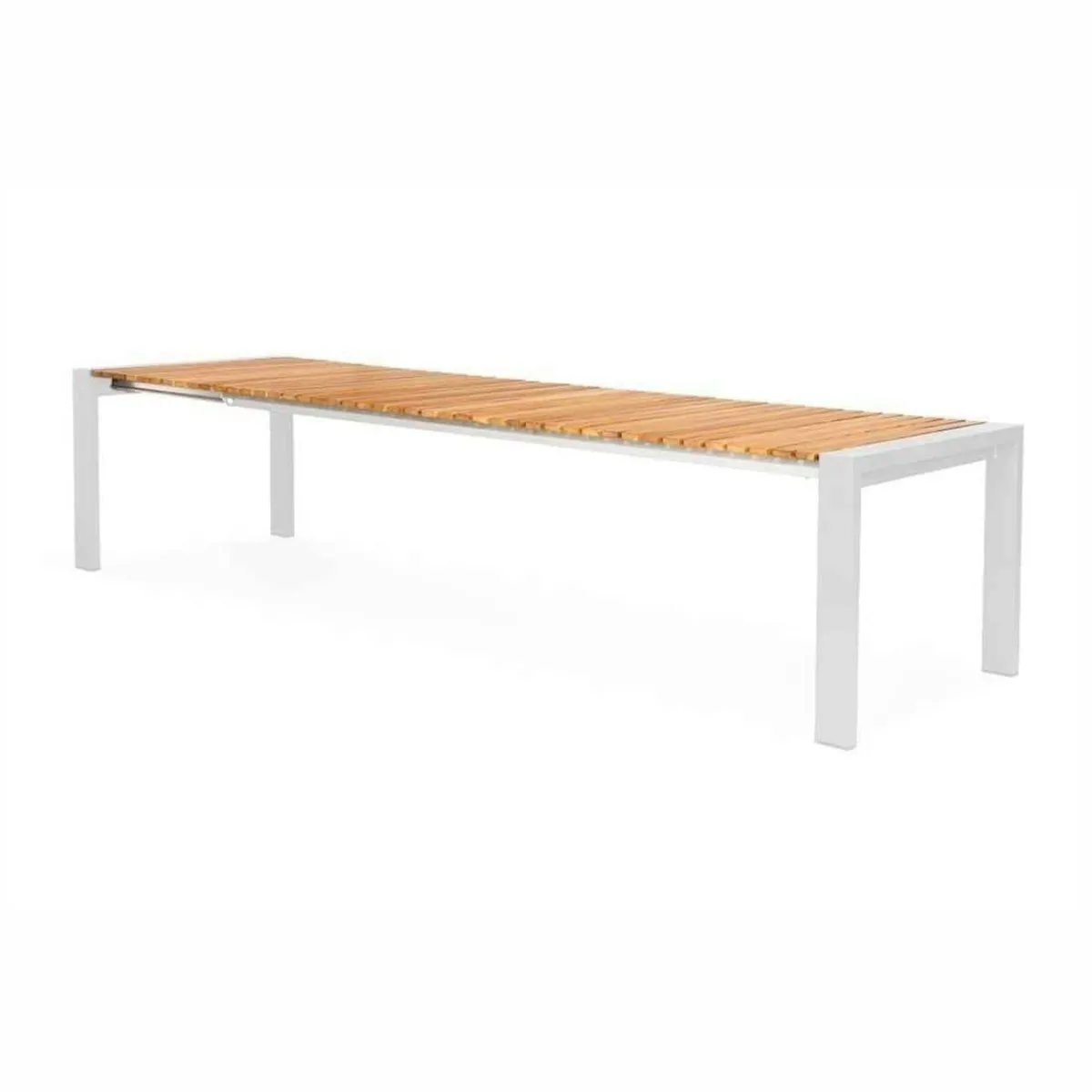 Rozkładany stół ogrodowy RIALTO   265-332x100 Suns biały aluminium-teak