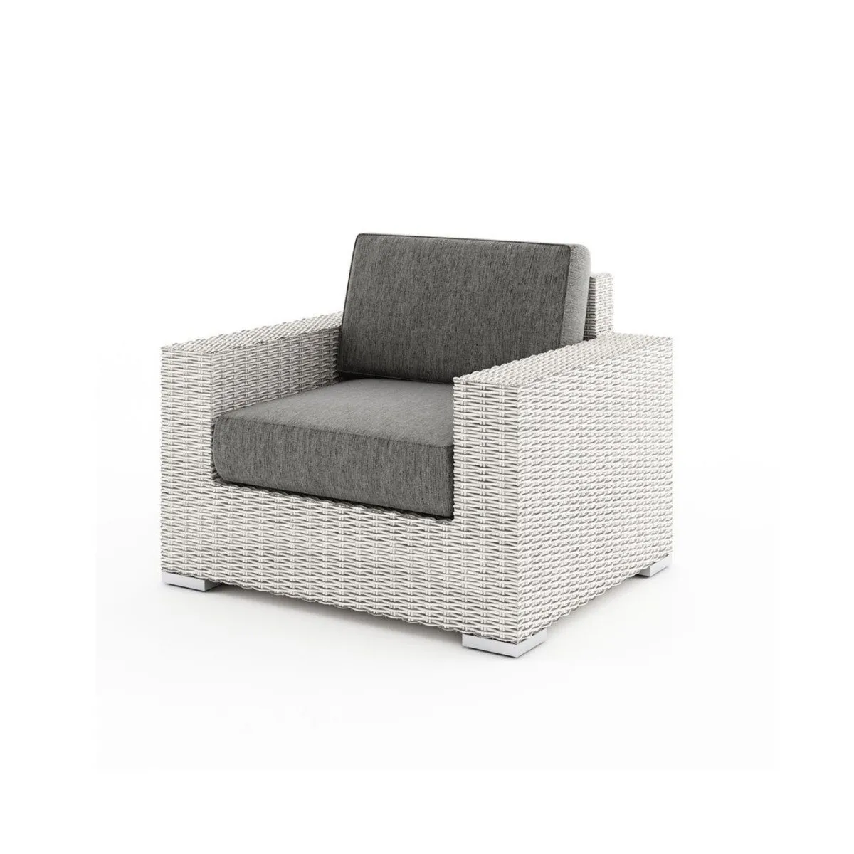 Fotel ogrodowy MILANO  82x92x66 Oltre royal biały technorattan