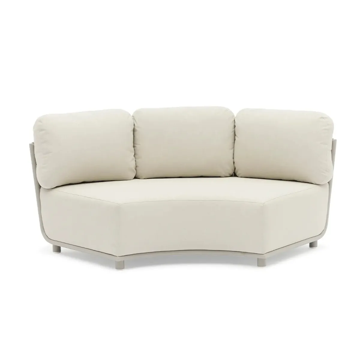 Element środkowy ogrodowy okrągły do zestawu HUG   Couture Jardin szarobeżowy aluminium