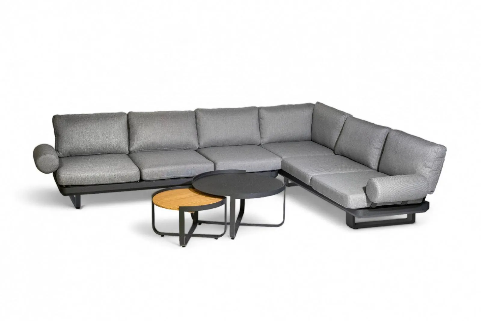 Narożnik ogrodowy wielofunkcyjny ORLANDO  207x207x71 ZUMM antracytowy aluminium