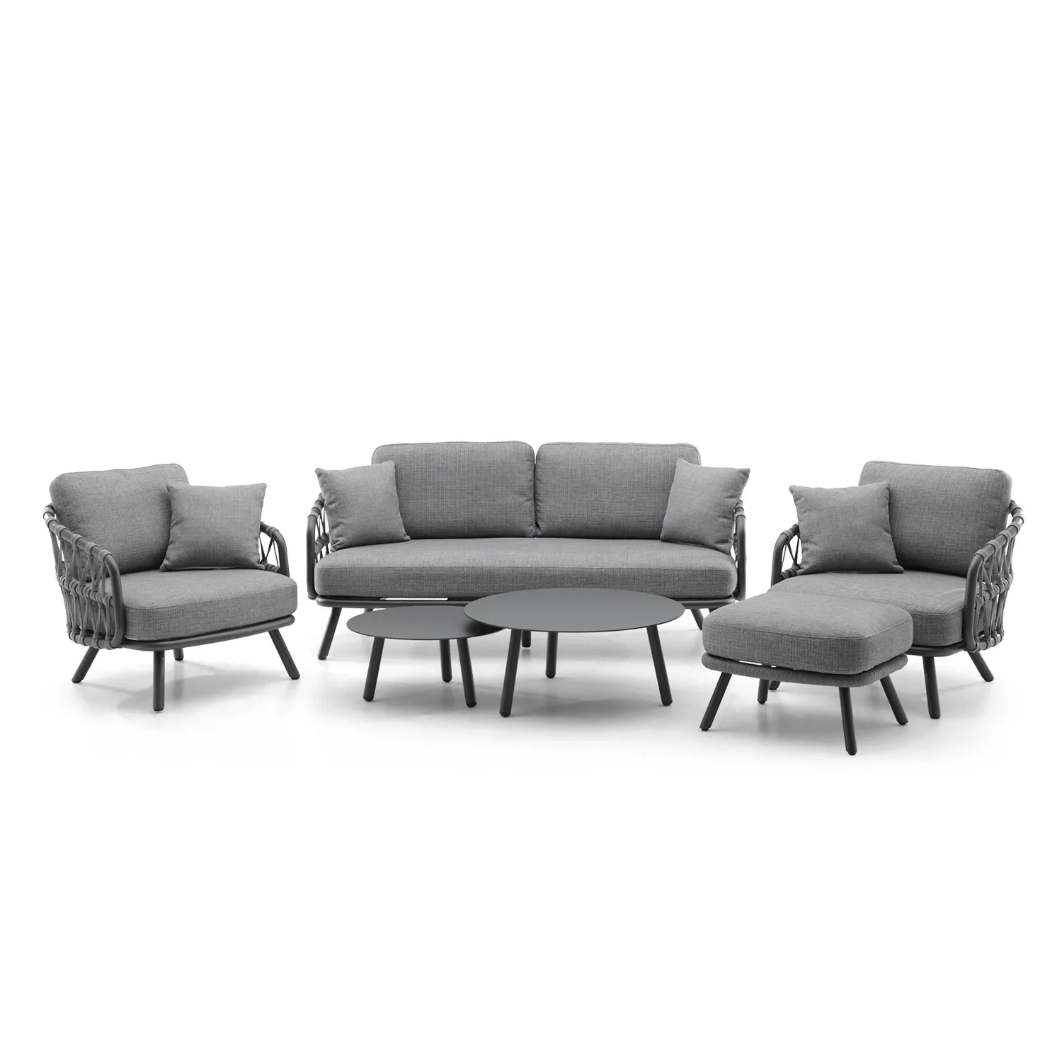 Zestaw mebli ogrodowych HARBOUR   ZUMM antracytowy aluminium