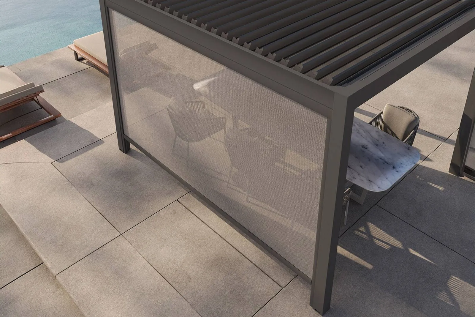 Roleta elektryczna do zadaszenia PRIME   Umbroso antracytowa