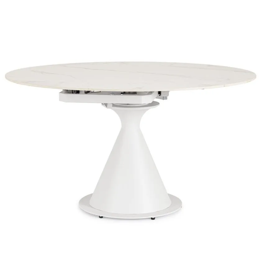 Rozkładany stół Jakobetti Ø135 cm efekt marmuru