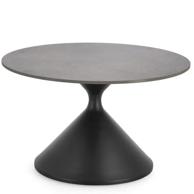 Stolik kawowy Jakobetta z efektem kamienia okrągły Ø70