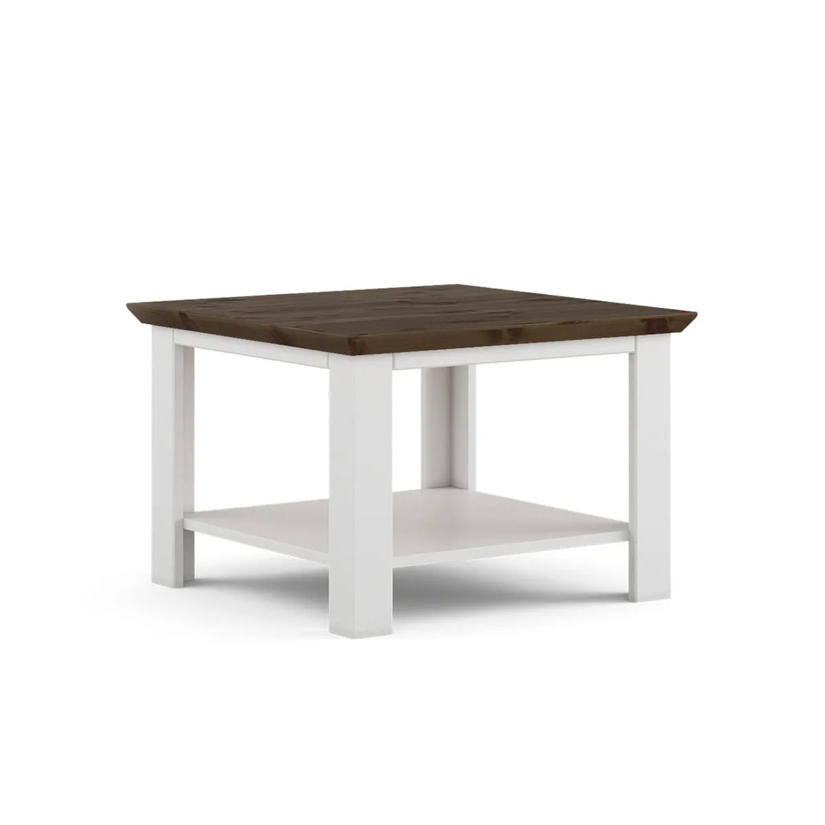 Ława drewniana biała/tabacco Marone Elite