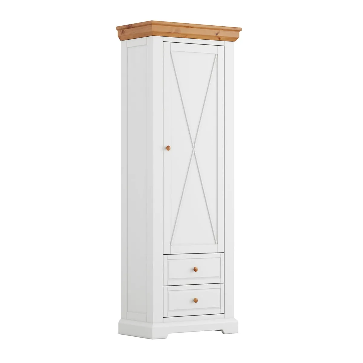 Wąska szafa drewniana Marone Elite