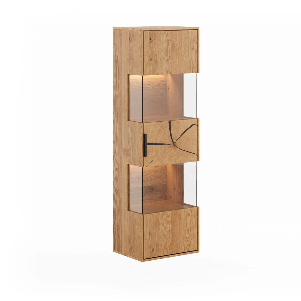 Witryna dębowa wisząca 1D plaster drewna Tirano
