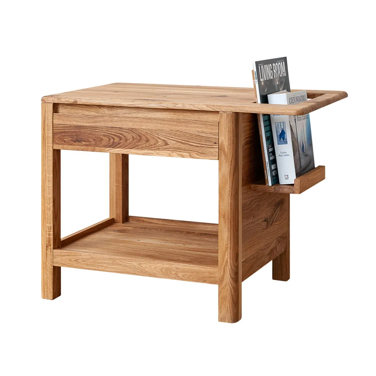 Stolik gazetownik drewniany dębowy Gialo