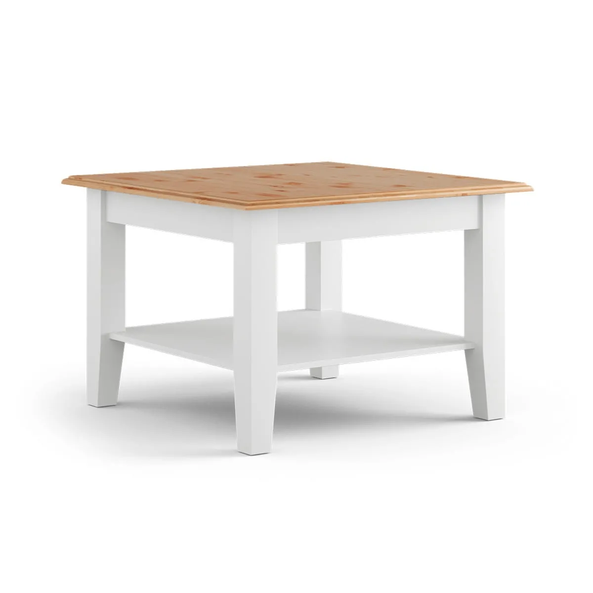 Ława sosnowa mała biała - naturalna sosna Belluno Elegante