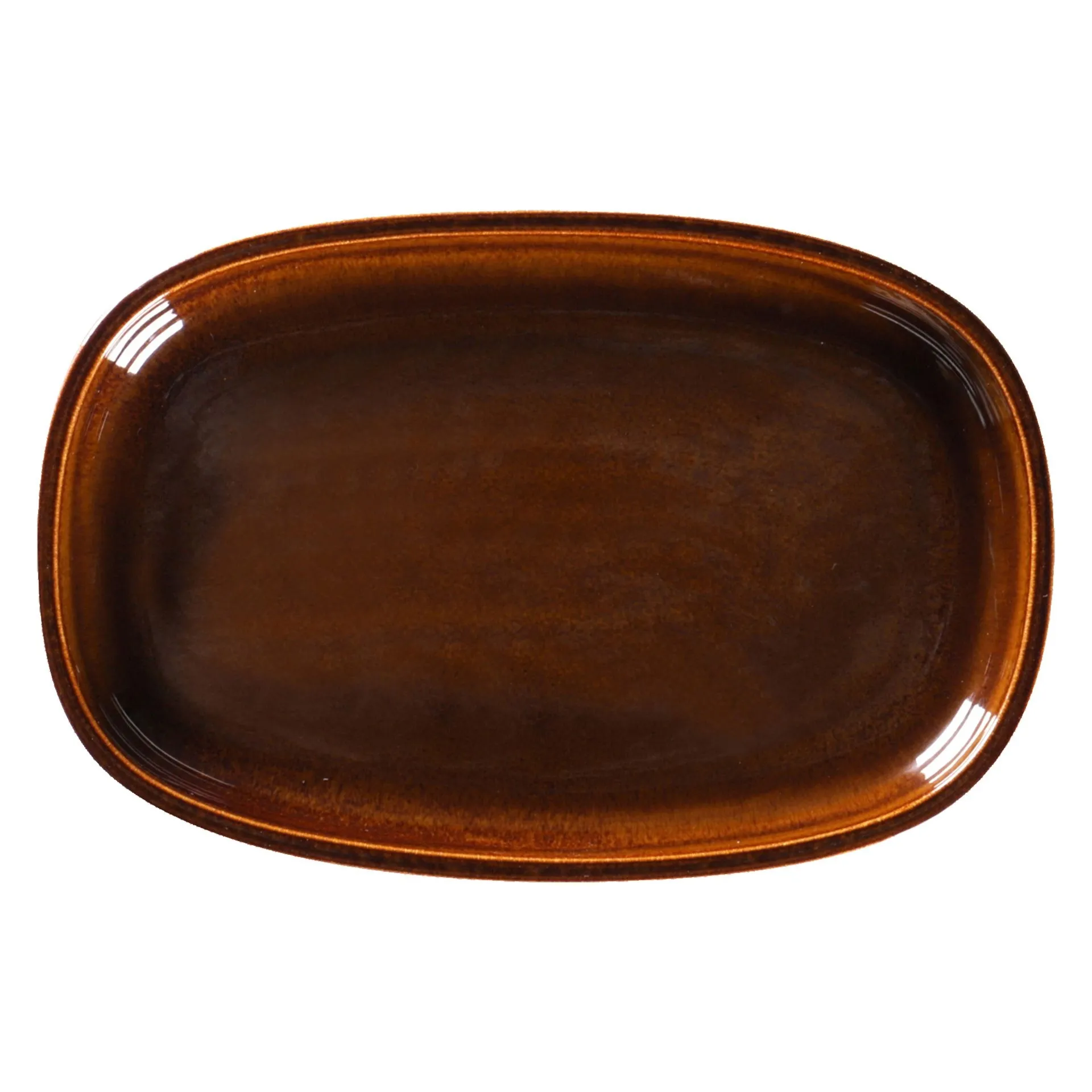 STONE Półmisek 23x15 cm bursztynowy RAK