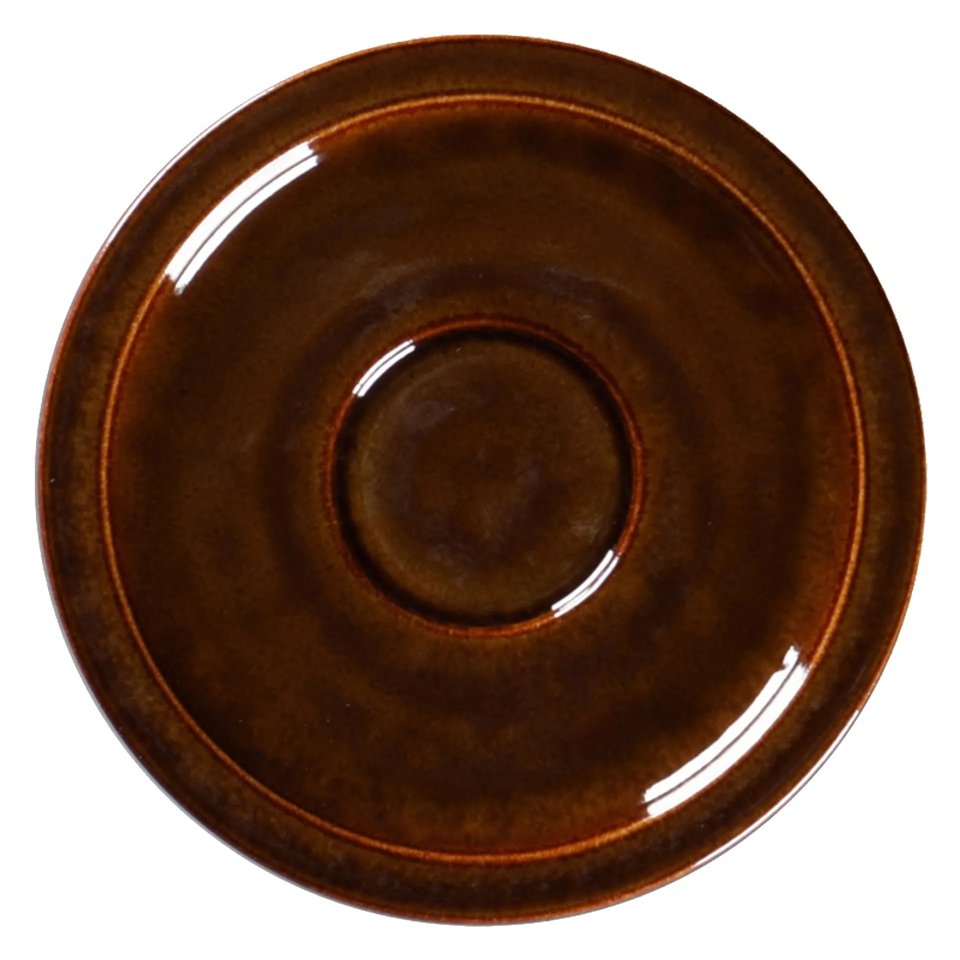 STONE Spodek do espresso 13 cm bursztynowy RAK