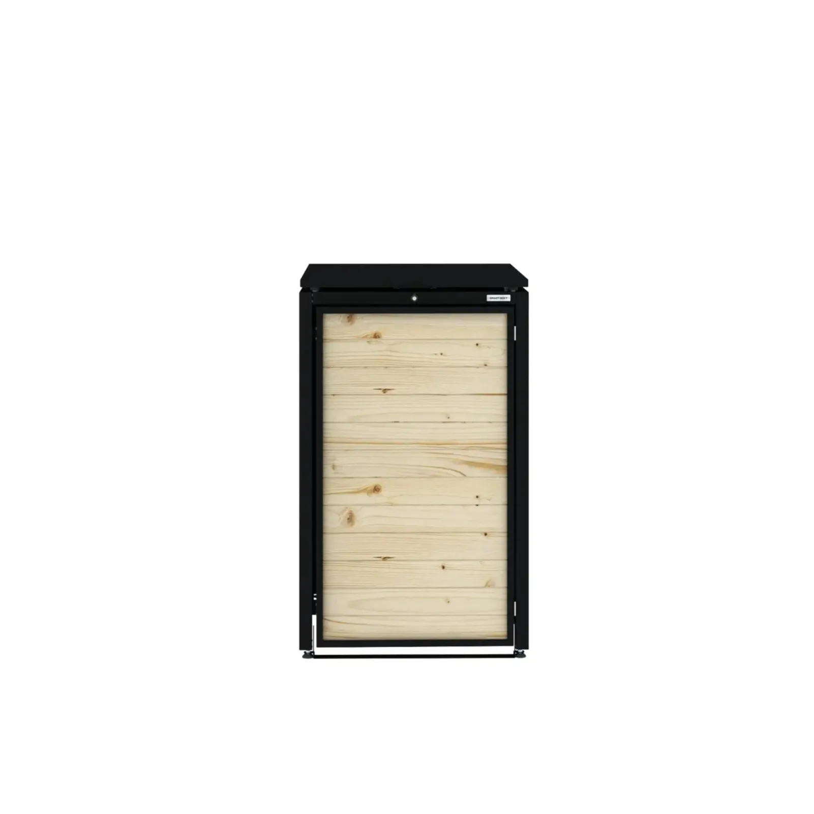 Obudowa na 1 kosz na śmieci - RecyBox 01 WOOD - Czarny - 120 l