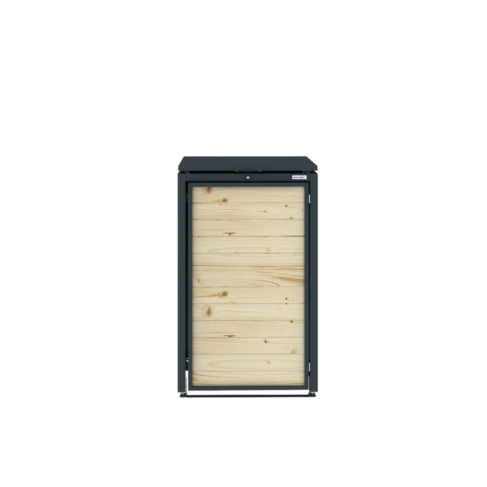 Obudowa na 1 kosz na śmieci - RecyBox 01 WOOD - Antracytowy - 120 l