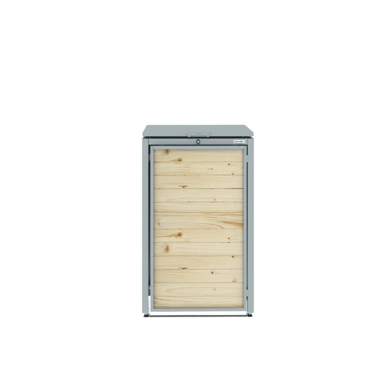 Obudowa na 1 kosz na śmieci - RecyBox 01 WOOD - Szary - 120 l