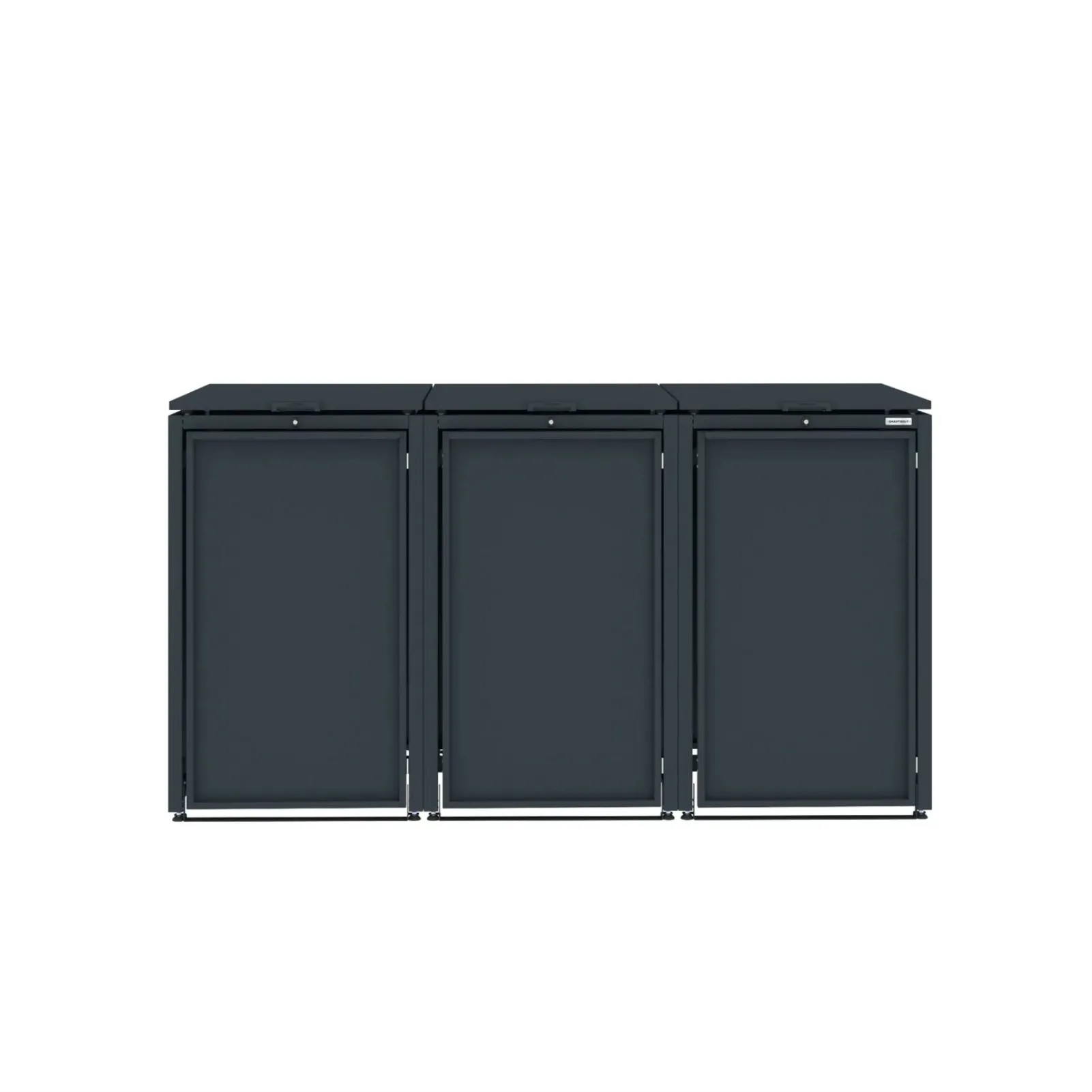 Obudowa na 3 kosze na śmieci - RecyBox 03 - Antracytowy - 240 l