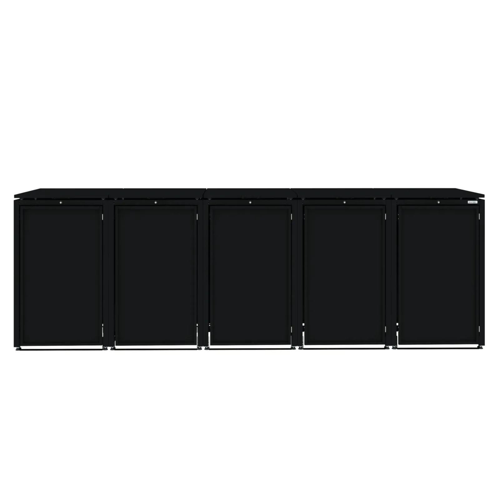 Obudowa na 5 kosze na śmieci - RecyBox 05 - Czarny - 240 l