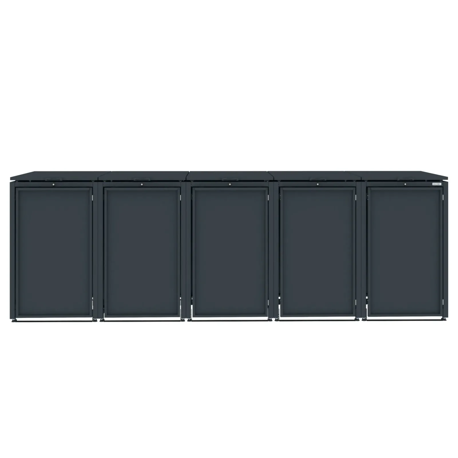 Obudowa na 5 kosze na śmieci - RecyBox 05 - Antracytowy - 120 l