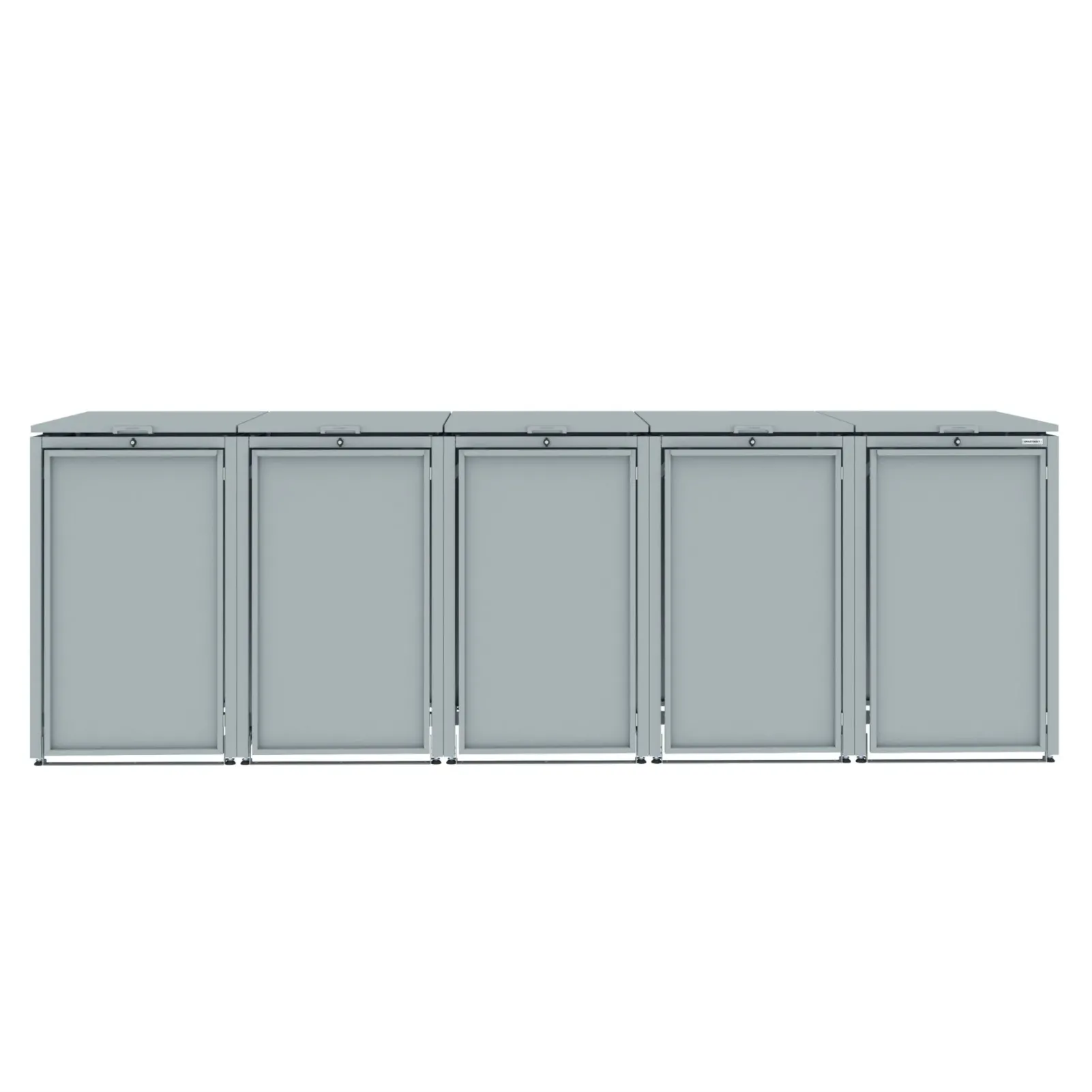 Obudowa na 5 kosze na śmieci - RecyBox 05 - Szary - 120 l