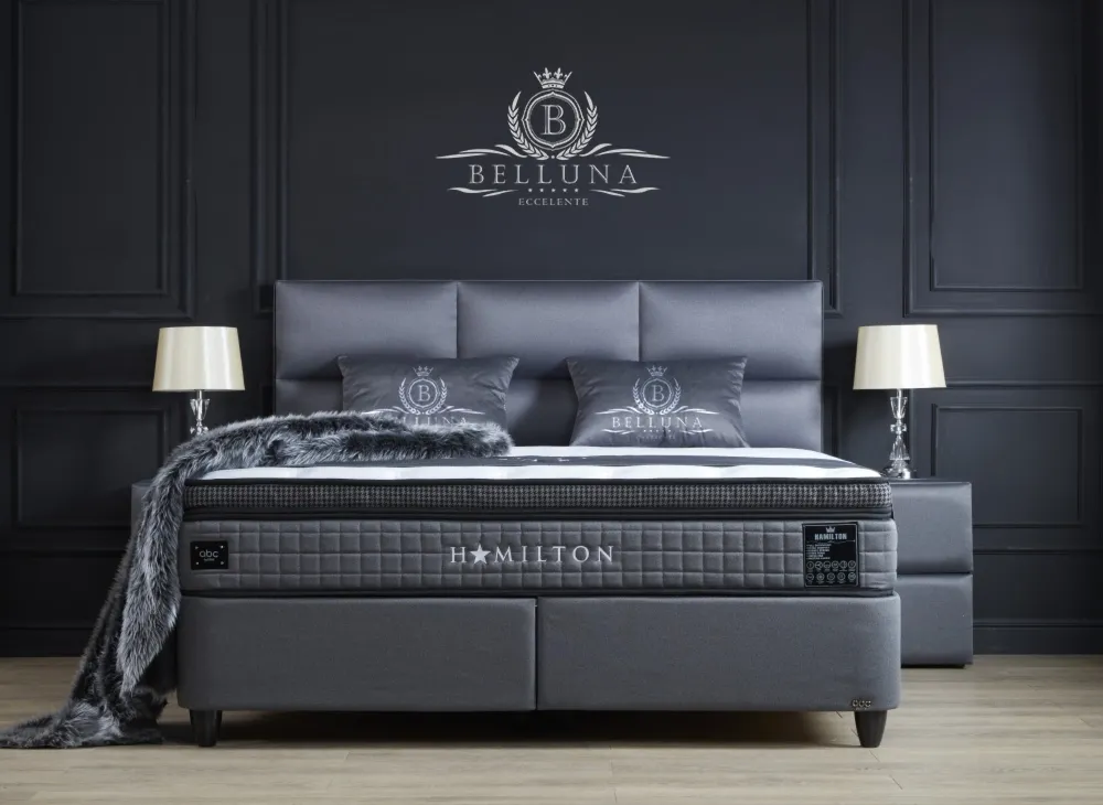 Łóżko kontynentalne Hamilton Belluna z kolekcji Selected z materacem - 90