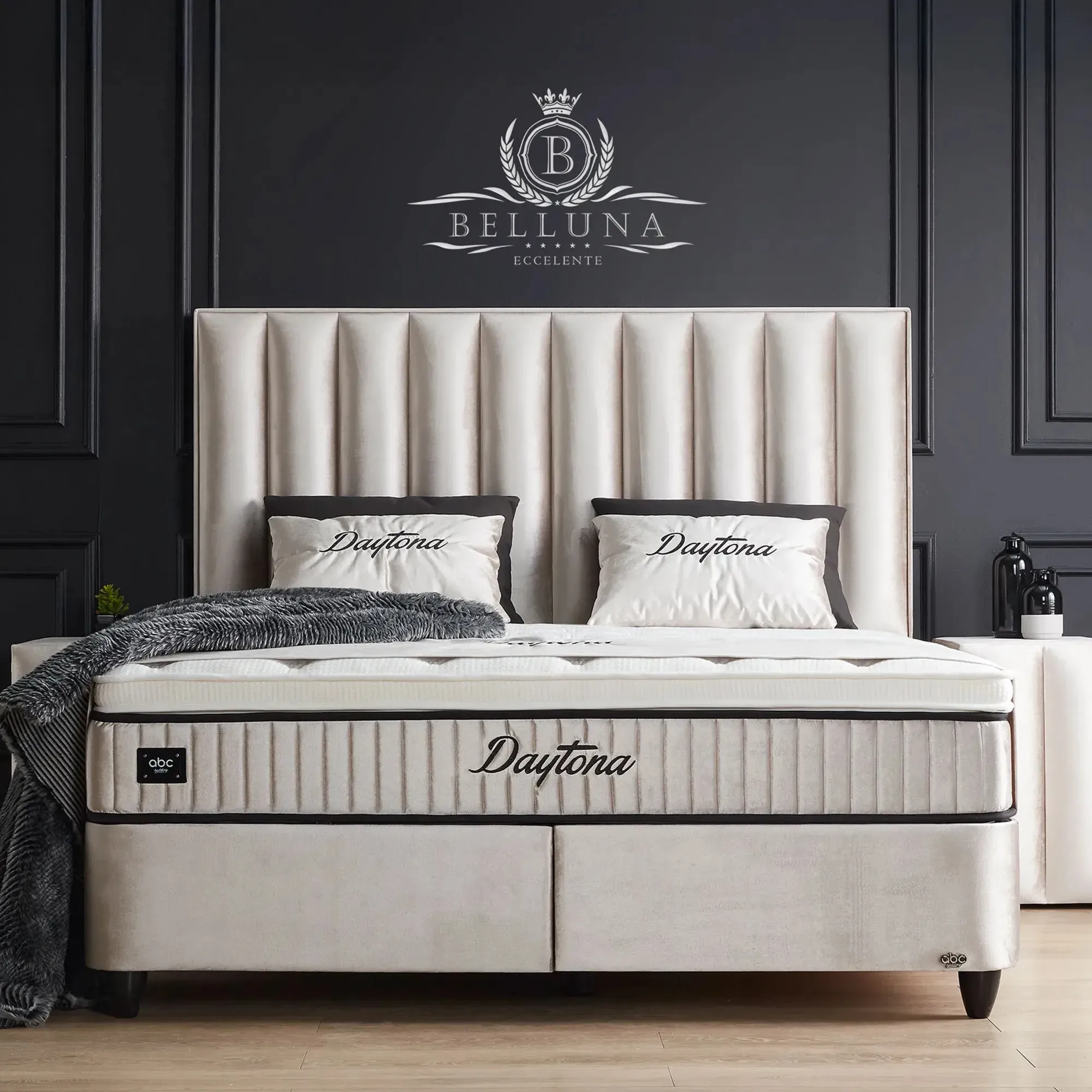 Łóżko kontynentalne Daytona Belluna tureckie z materacem - 90