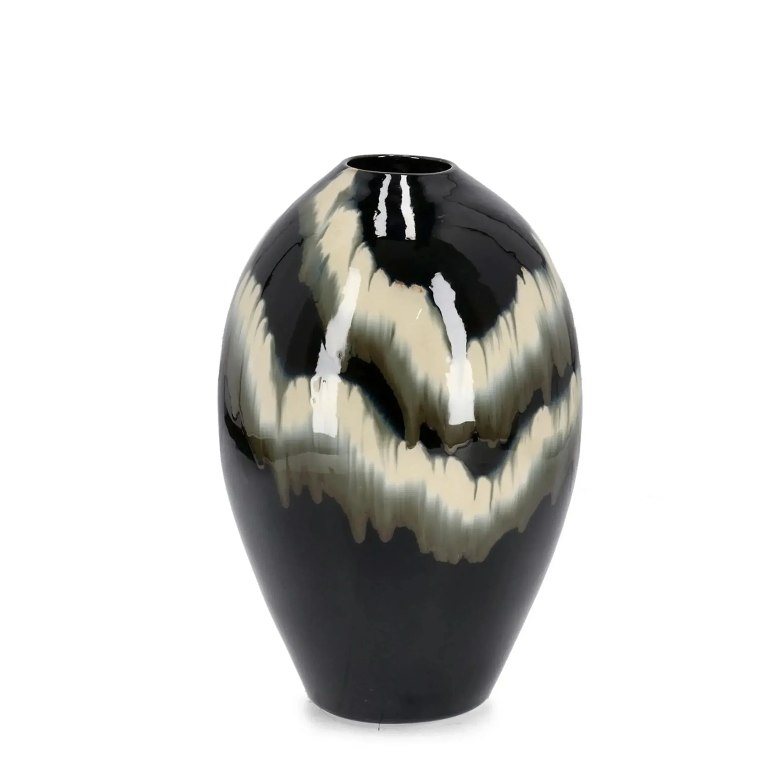 Bolzano Cristallo Wazon Ø29 czarny terakota