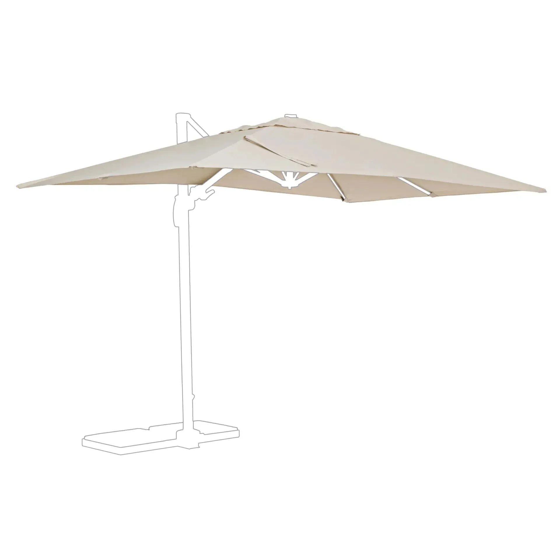 Bolzano Santorino Poszycie dla parasola 300x200 beżowe poliester