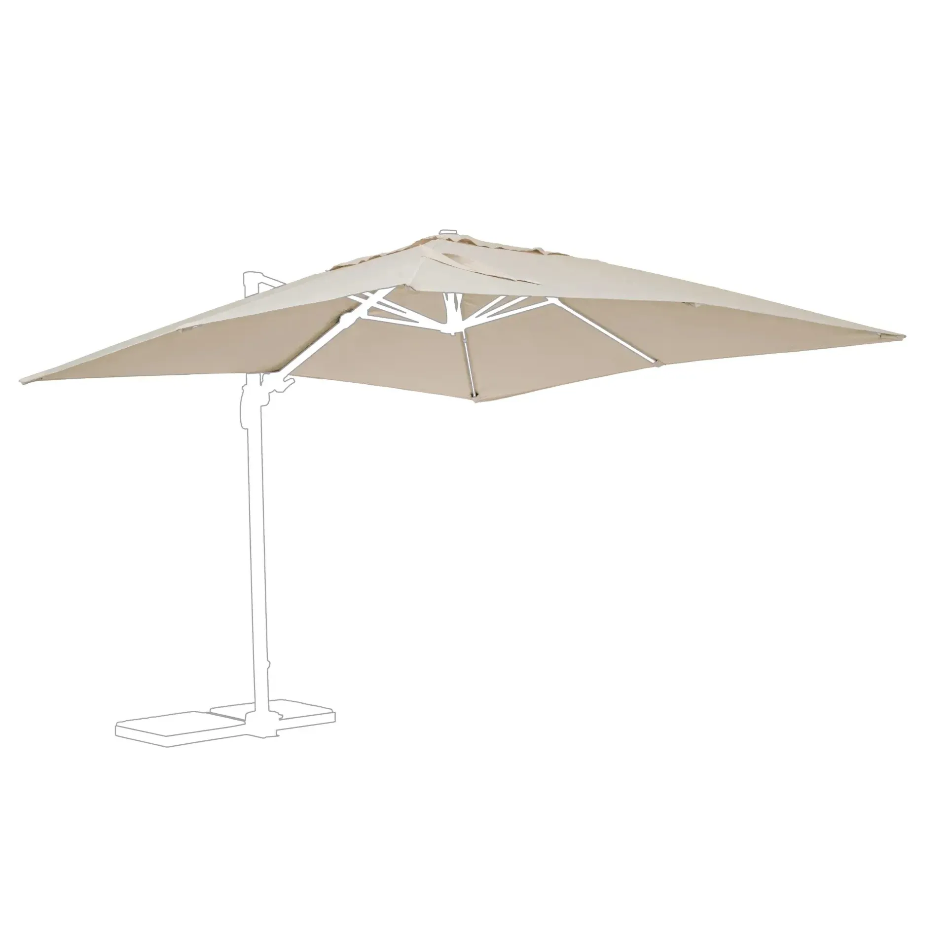 Bolzano Santorino Poszycie dla parasola 300x300 beżowe poliester