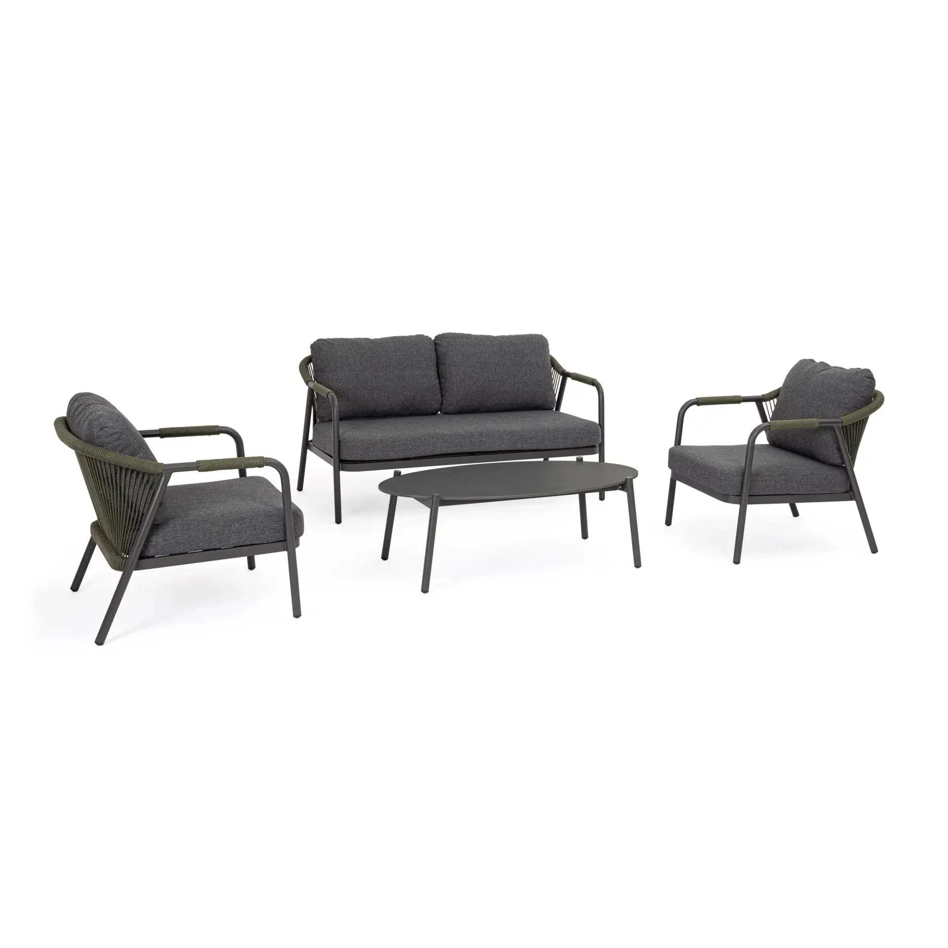 Bolzano Mistica Komplet ogrodowy antracytowy aluminium