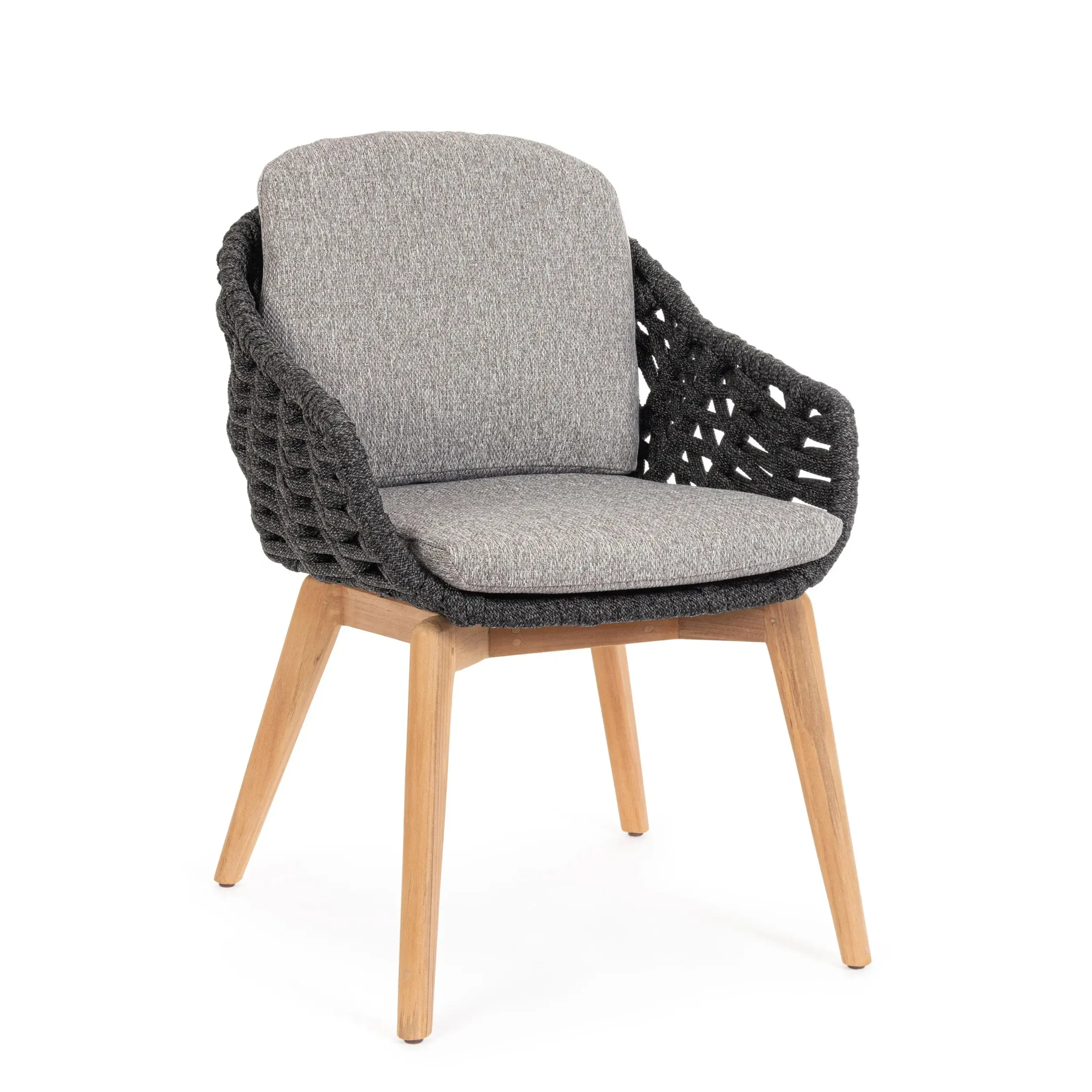 Bolzano Tivoli Krzesło ogrodowe 61,5x70 antracytowe drewno teak