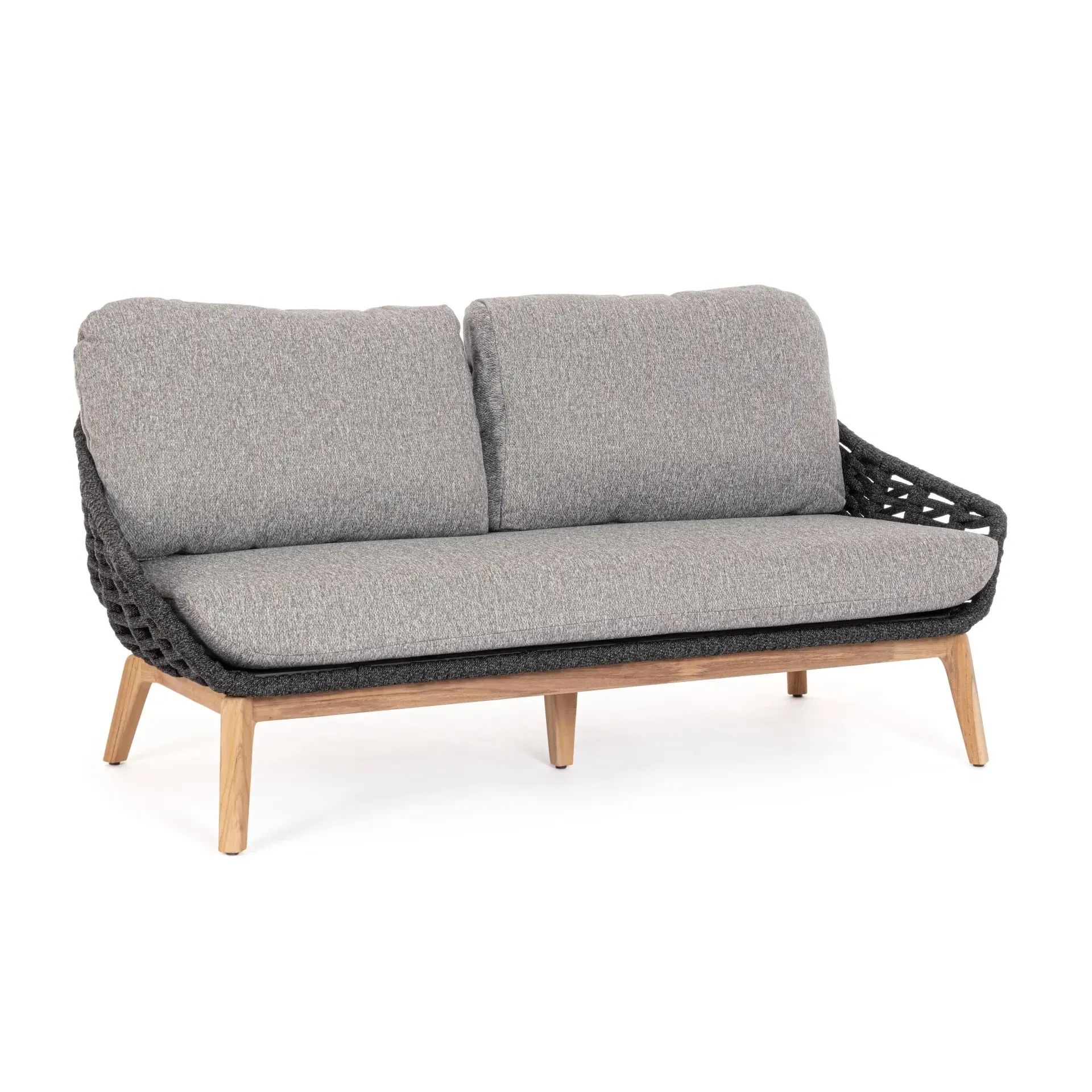 Bolzano Tivoli Sofa ogrodowa 3 osobowa 168x88 antracytowa drewno teak
