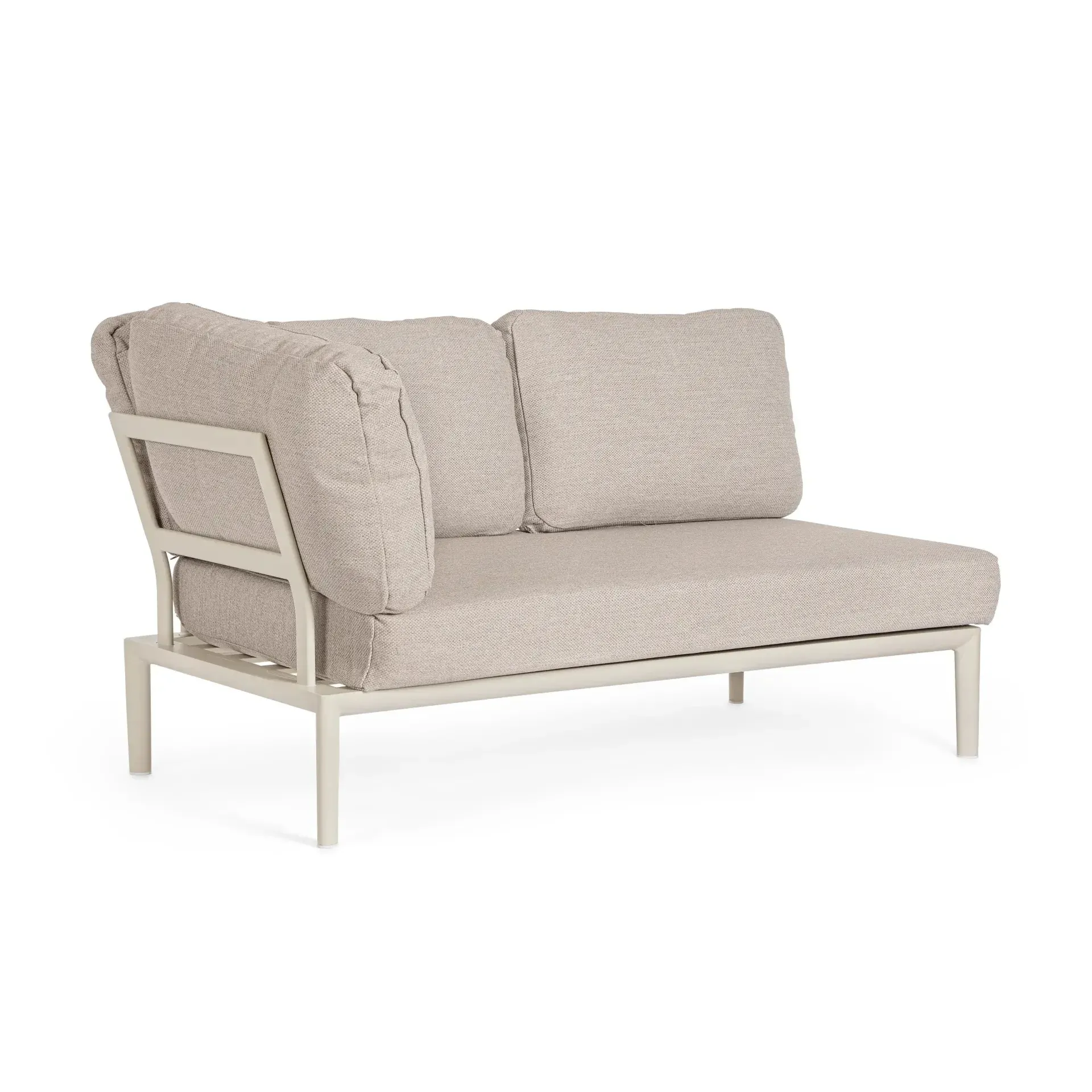 Bolzano Giacomo Sofa narożna 150x80 beżowa aluminium