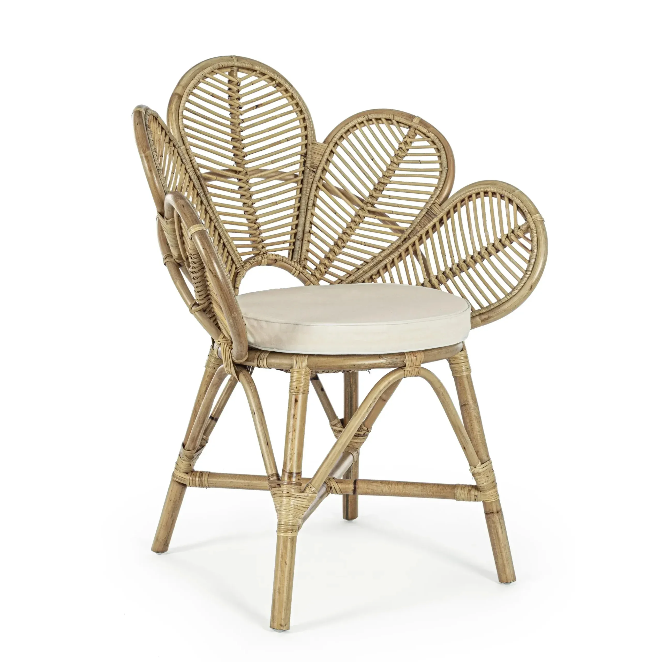 Bolzano Fiorito Fotel 77 x 62 beżowy rattan